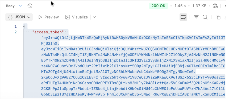 receiving access token